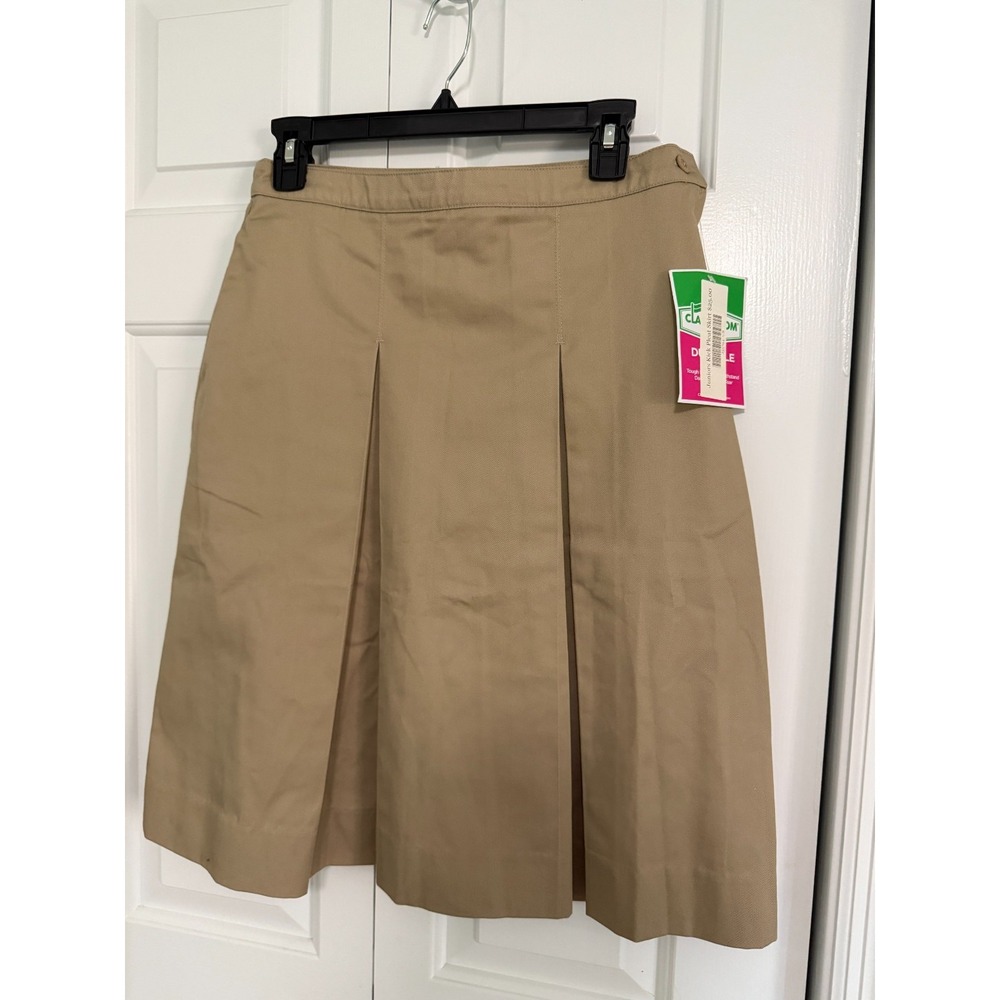 Classroom Uniforms Kick Pleated Skirt Khaki New w Tag Size‎ 7/8 Juniors Teen